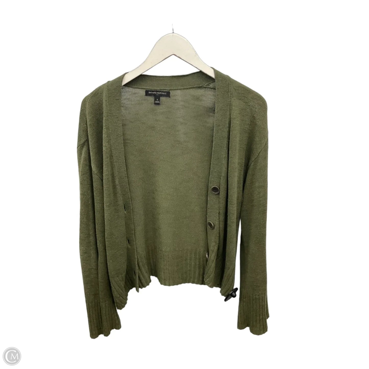 Sweater Cardigan By Banana Republic In Green, Size: S
