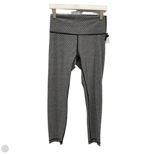 Athletic Leggings By Lululemon In Black & White, Size: M
