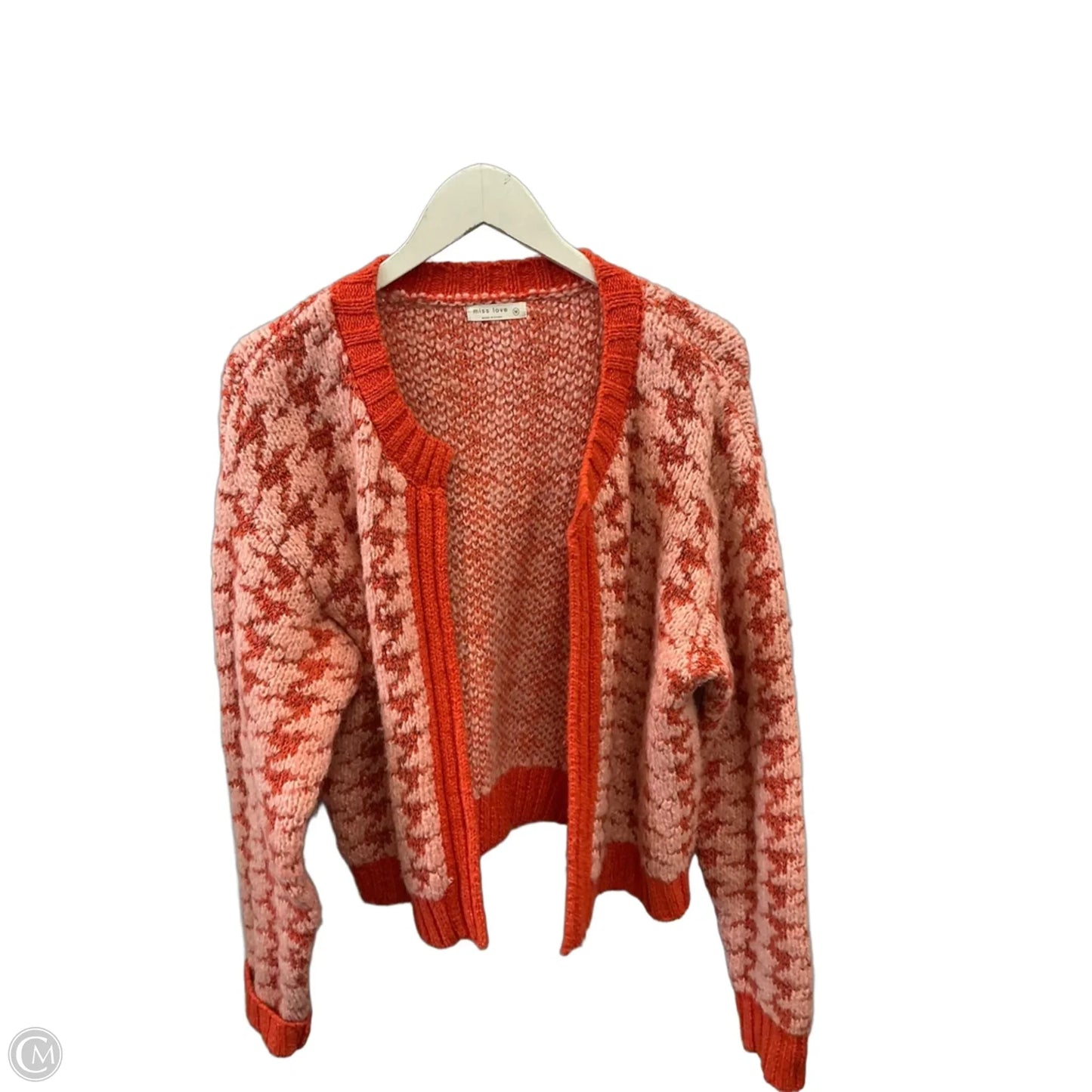 Sweater Cardigan By Miss Love In Orange, Size: M