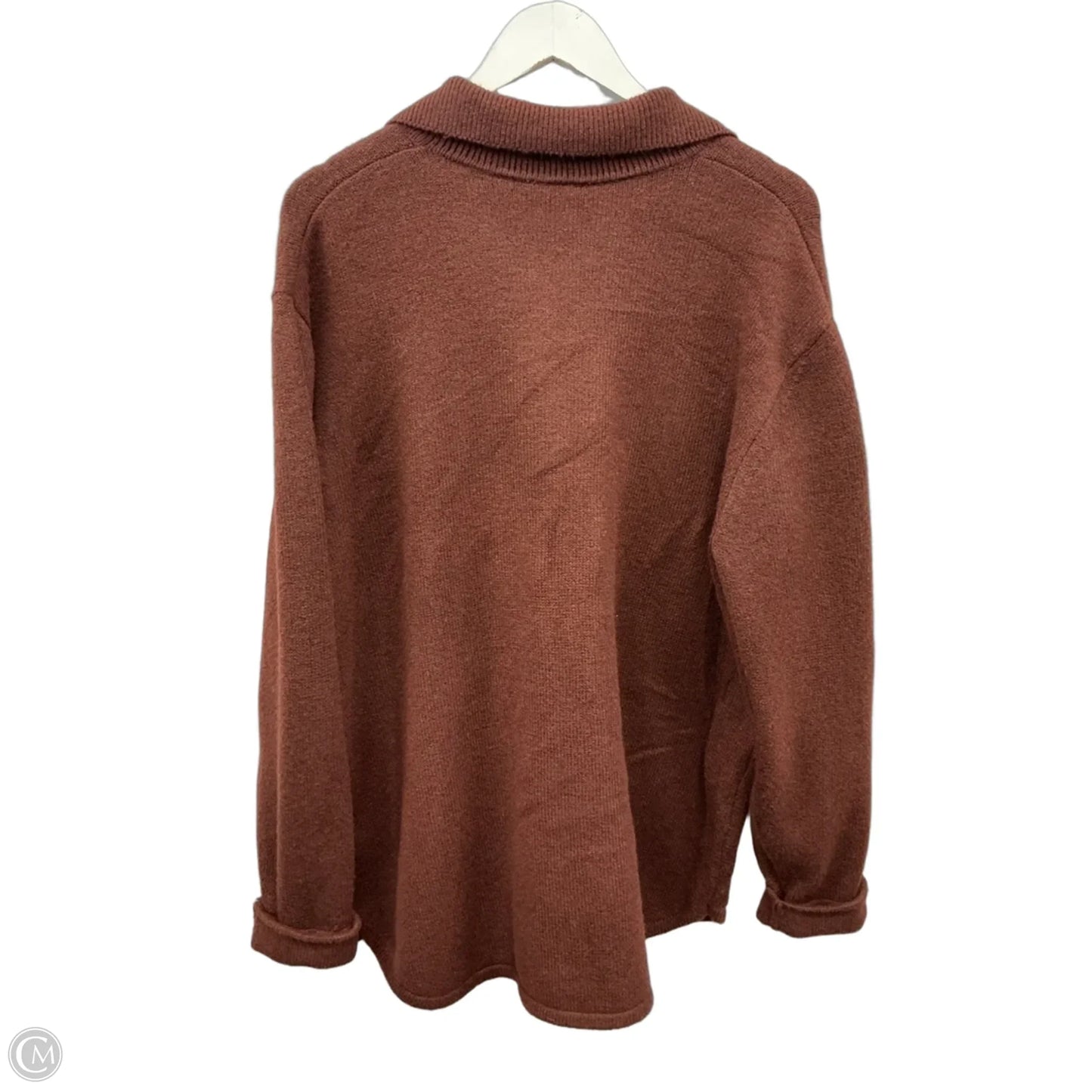 Sweater Cardigan By Pink Rose In Red, Size: 1x