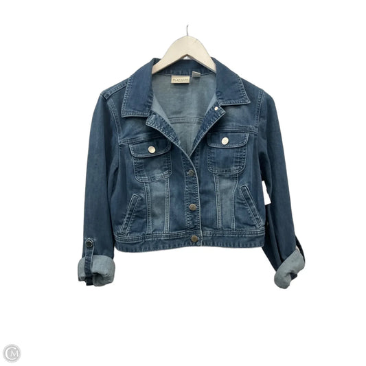 Jacket Denim By Chicos In Blue Denim, Size: M