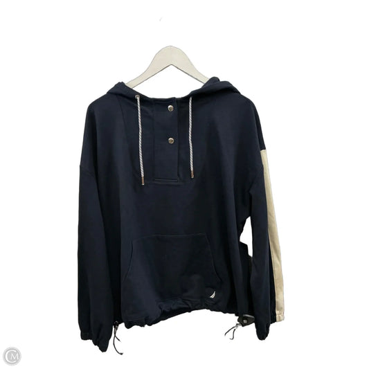 Sweatshirt Hoodie By Nautica In Navy, Size: Xl