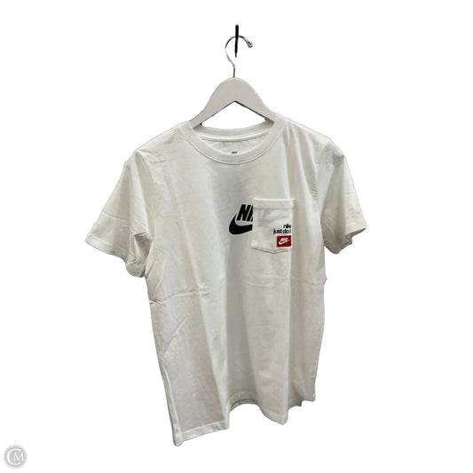 Athletic Top Short Sleeve By Nike Apparel In White, Size: Xl