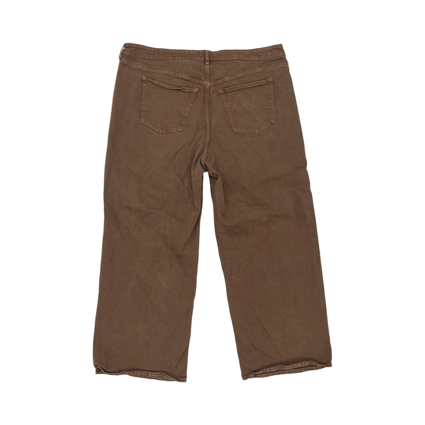 Jeans Wide Leg By Old Navy In Brown Denim, Size:22