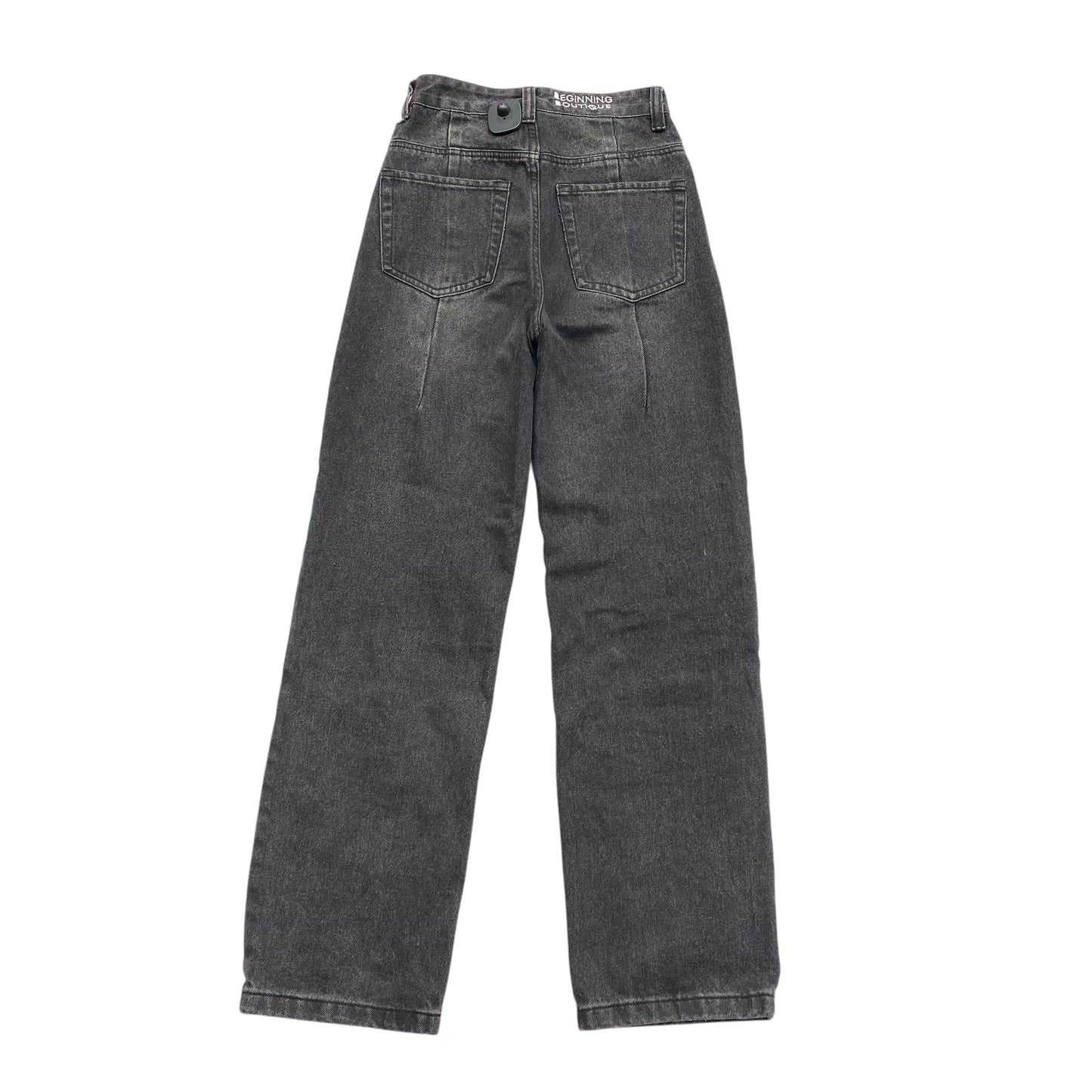 Jeans Straight By Beginning Boutique In Black Denim, Size:4