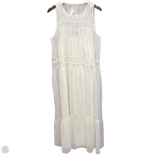 Dress Casual Maxi By A New Day In Cream, Size: Xl
