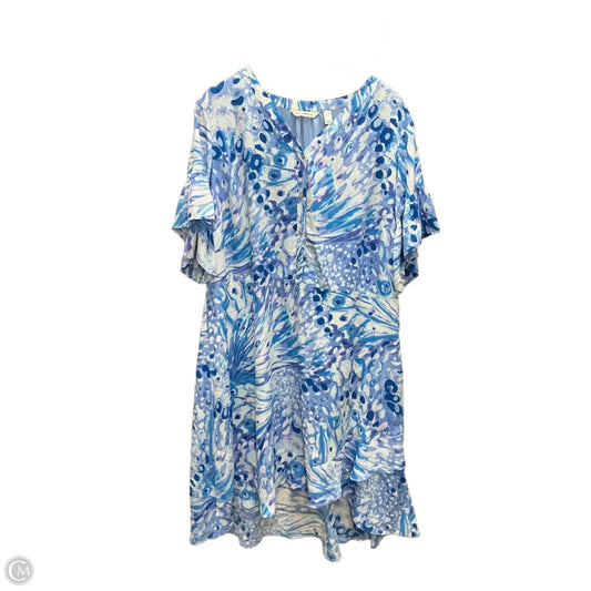 Dress Casual Midi By Isaac Mizrahi Target In Blue, Size: 2x