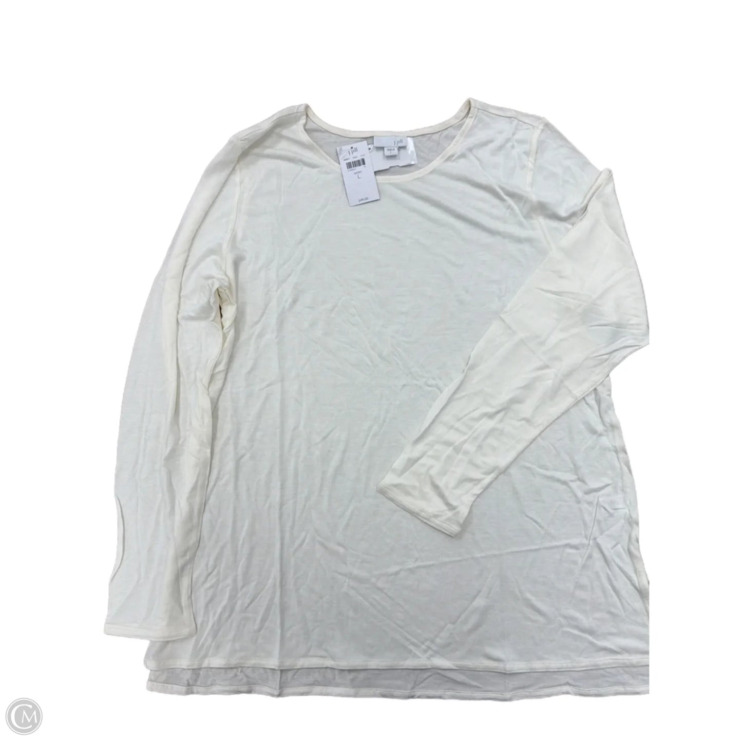 Top Long Sleeve Basic By J. Jill In Cream, Size: L