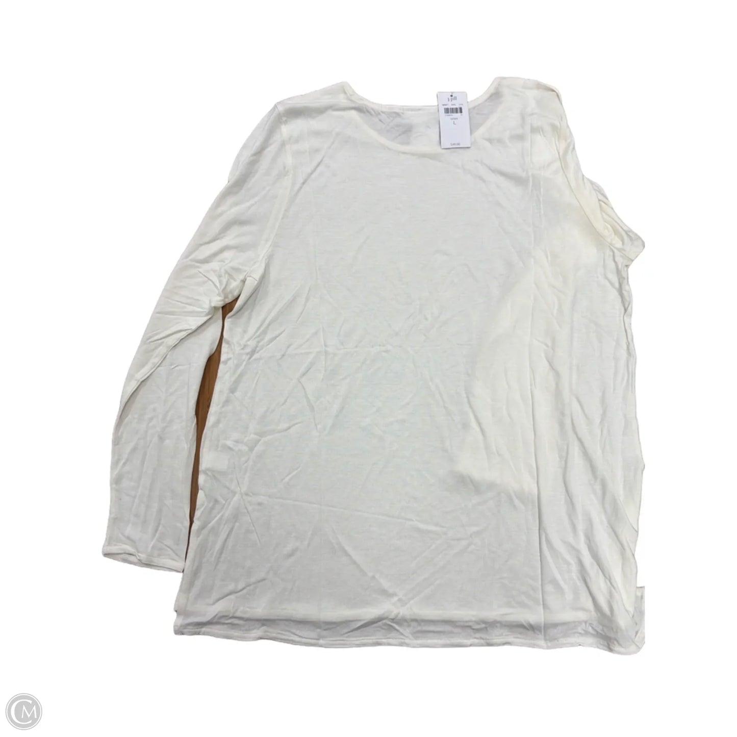 Top Long Sleeve Basic By J. Jill In Cream, Size: L