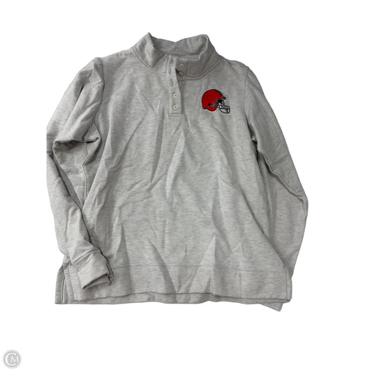Athletic Sweatshirt Collar By Clothes Mentor In Grey, Size: L