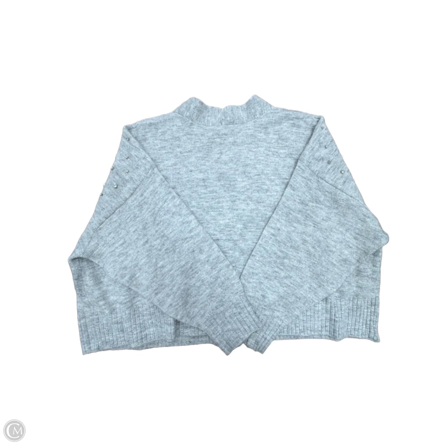 Sweater Cardigan By Ava & Viv In Grey, Size: 3x