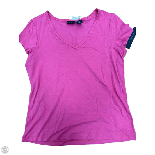 Top Short Sleeve Basic By Tahari In Pink, Size: L