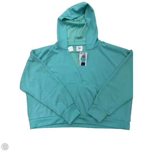 Athletic Top Long Sleeve Hoodie By Crane In Green, Size: Xl