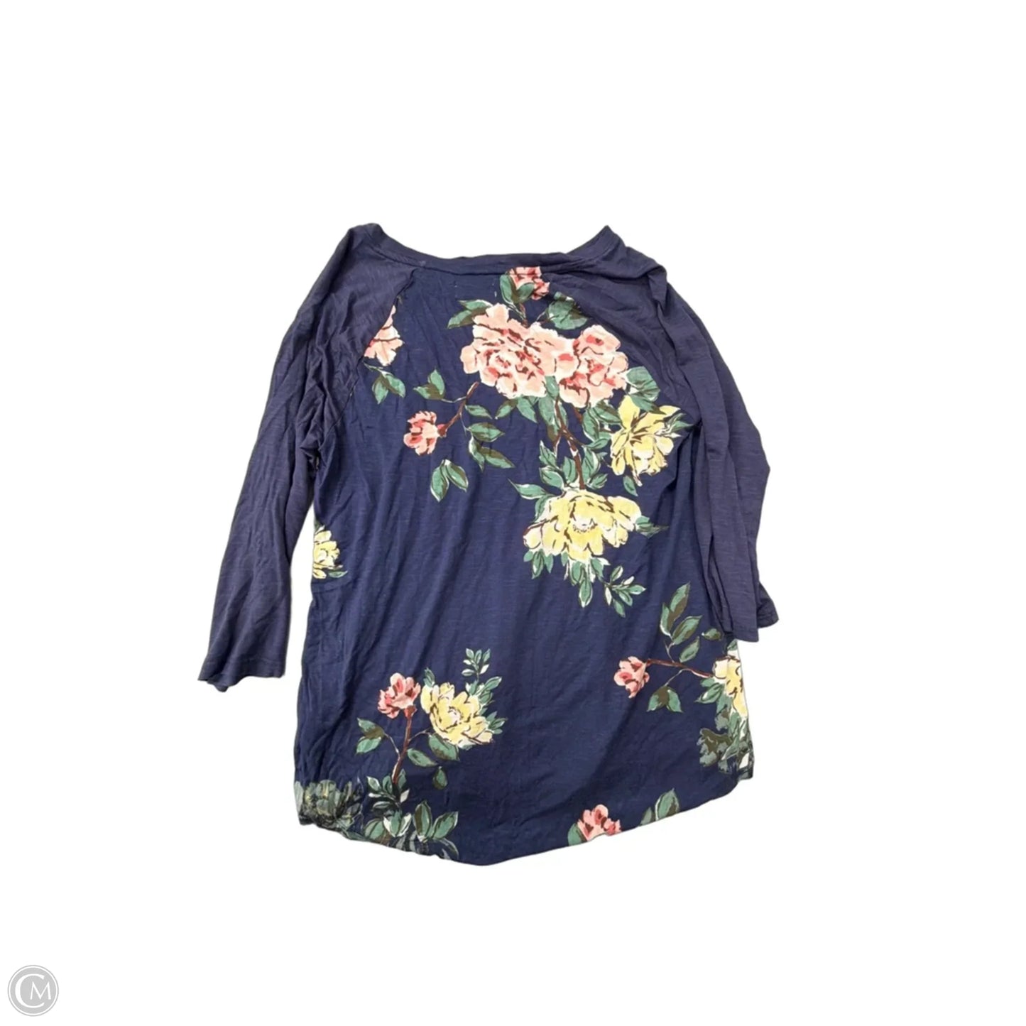 Top Long Sleeve By Maurices In Floral Print, Size: L