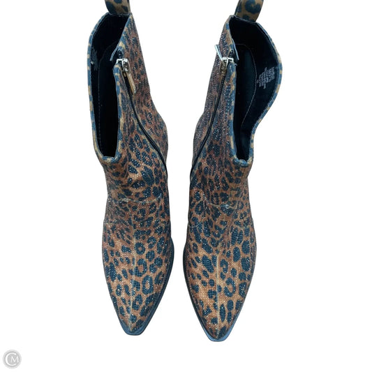 Boots Ankle Heels By Jessica Simpson In Animal Print, Size: 7