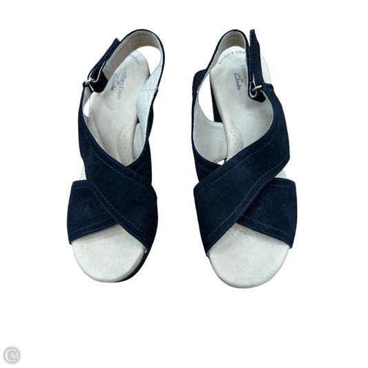 Sandals Heels Block By Clarks In Black, Size: 8.5