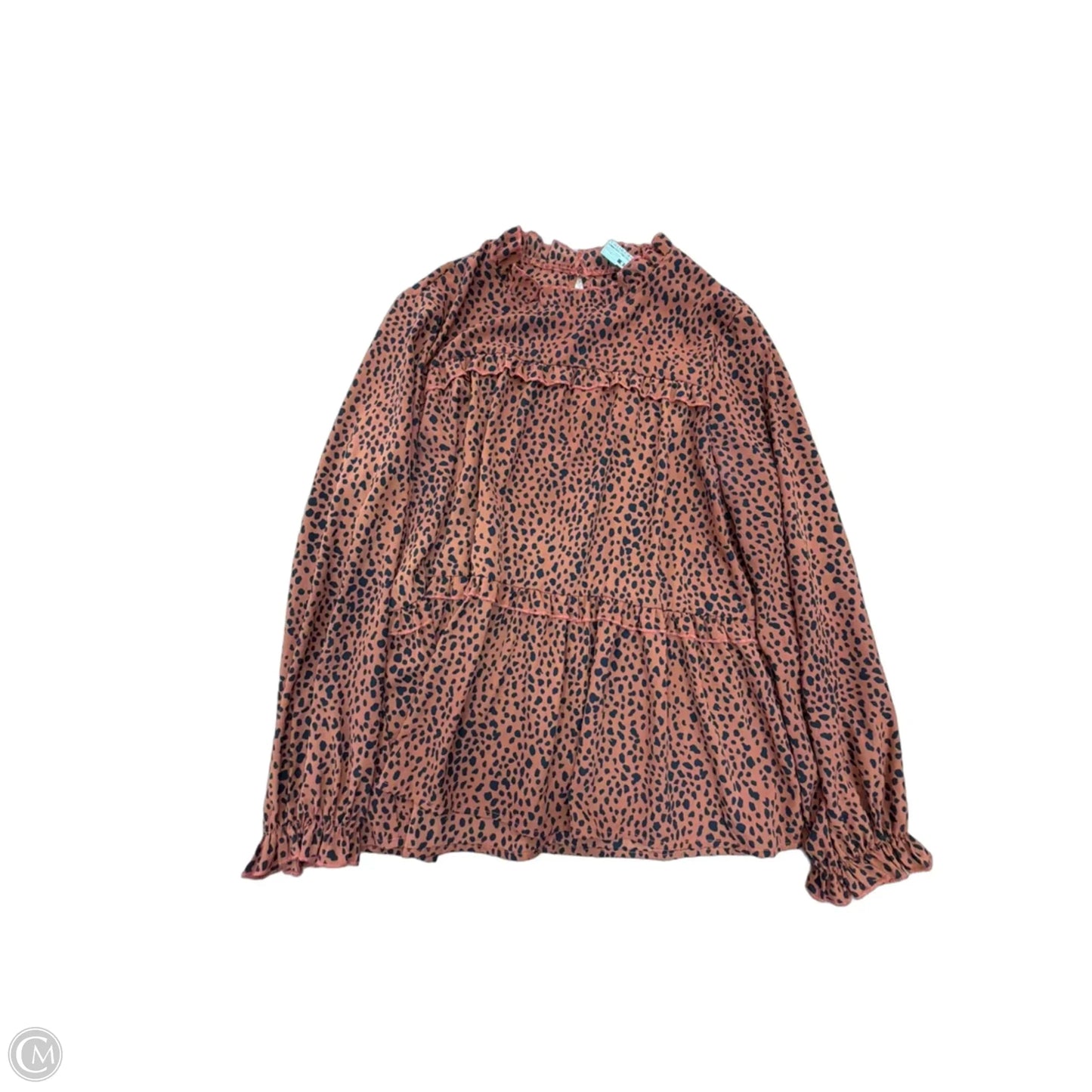 Top Long Sleeve By Clothes Mentor In Animal Print, Size: Xl