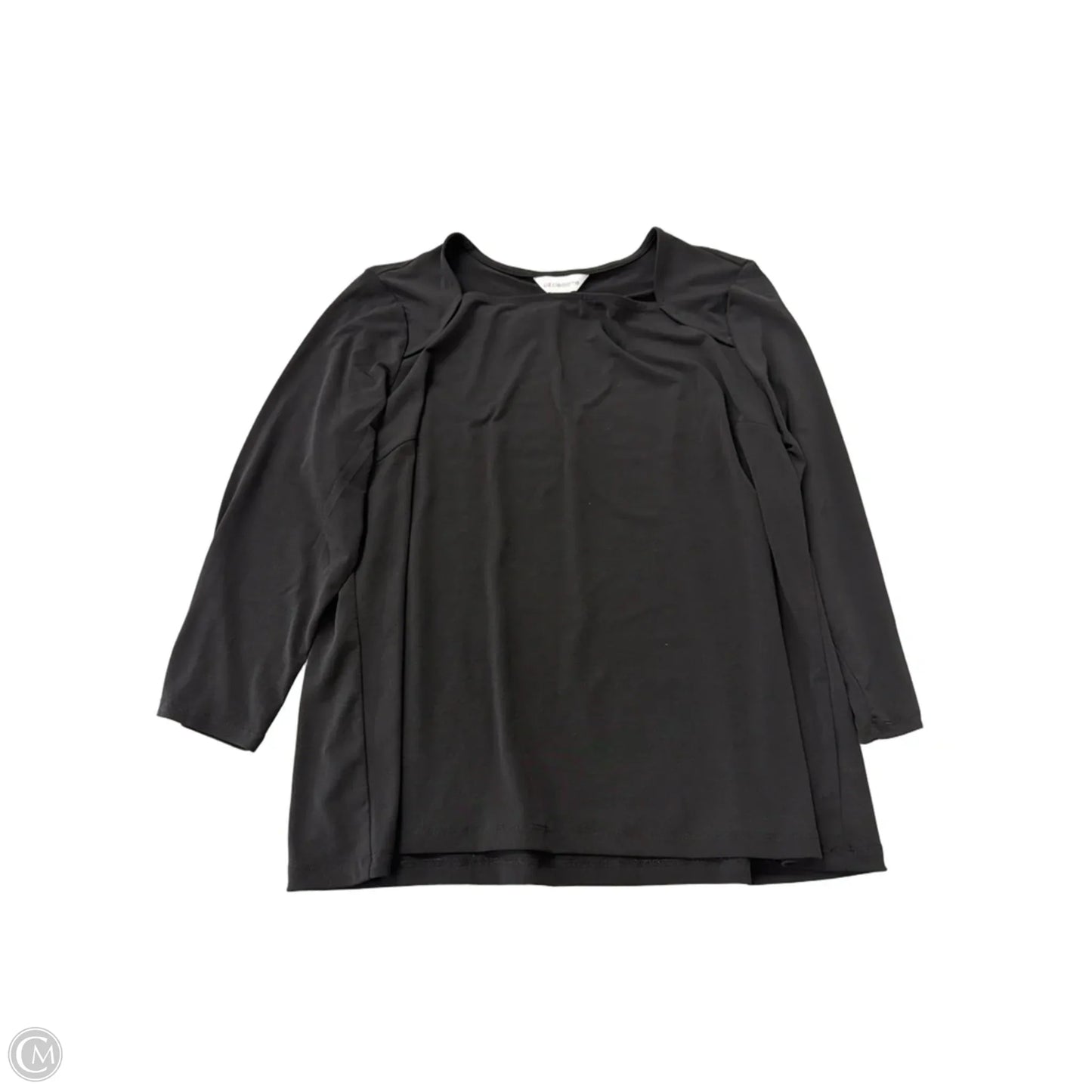 Top Long Sleeve By Liz Claiborne In Black, Size: Xl