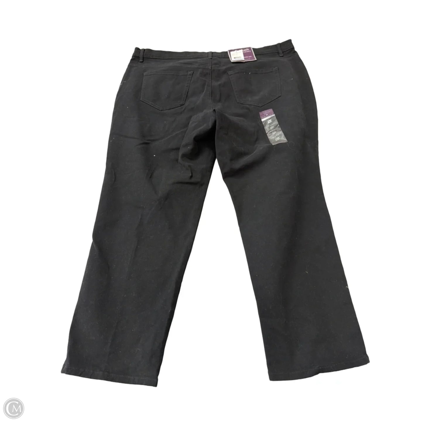Jeans Straight By Gloria Vanderbilt In Black Denim, Size: 20