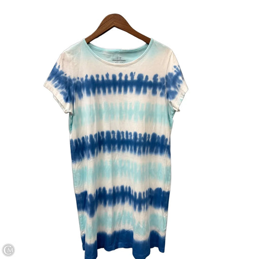 Dress Casual Midi By Vineyard Vines In Tie Dye Print, Size: L