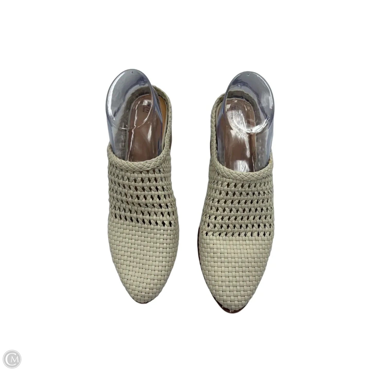 Sandals Heels Block By Time And Tru In Tan, Size: 8.5