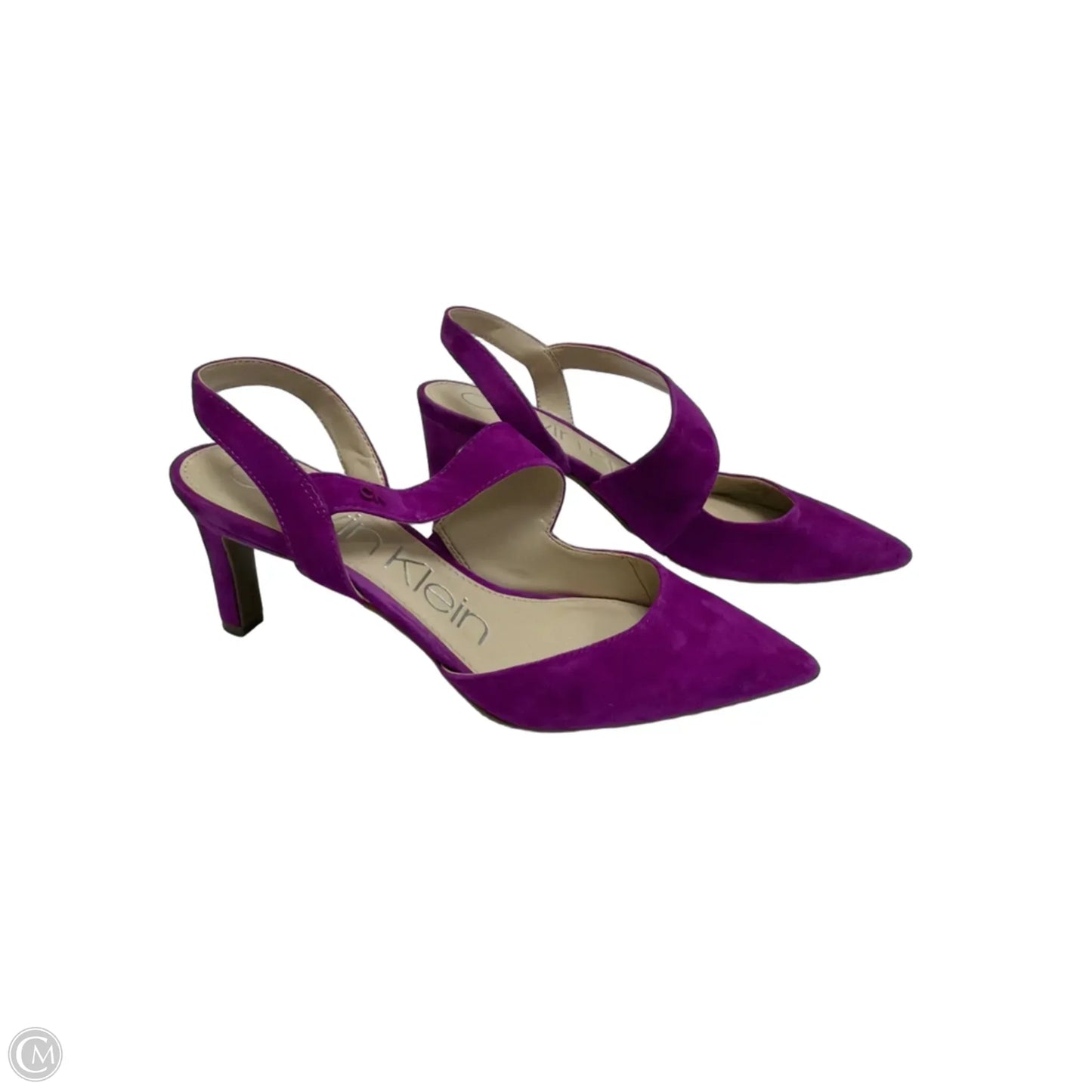 Sandals Heels Stiletto By Calvin Klein In Purple, Size: 8