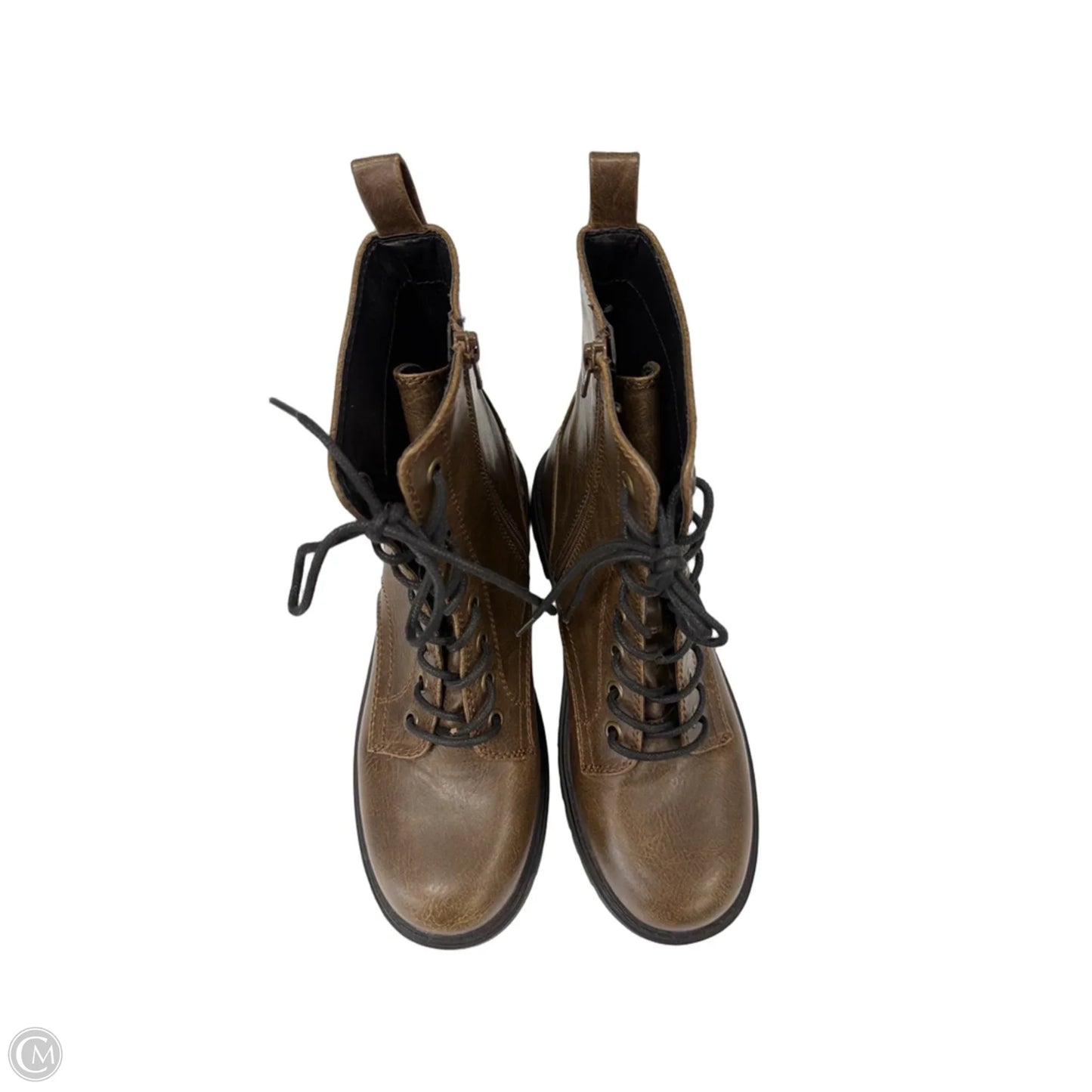 Boots Ankle Flats By So In Brown, Size: 8.5