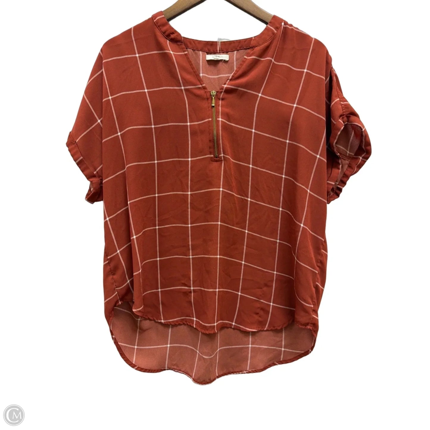 Top Short Sleeve By Maurices In Orange, Size: L