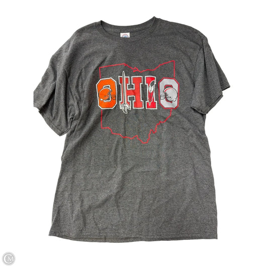 Athletic Top Short Sleeve By Clothes Mentor In Grey, Size: L