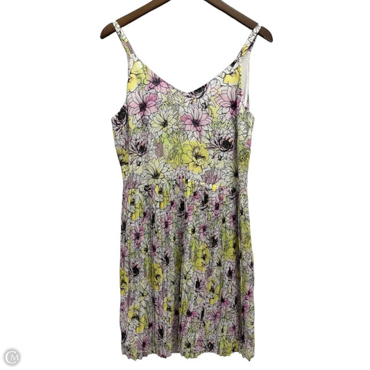Dress Casual Midi By Clothes Mentor In Floral Print, Size: L