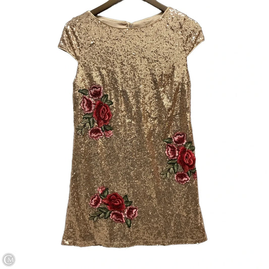 Dress Party Midi By Clothes Mentor In Gold, Size: M