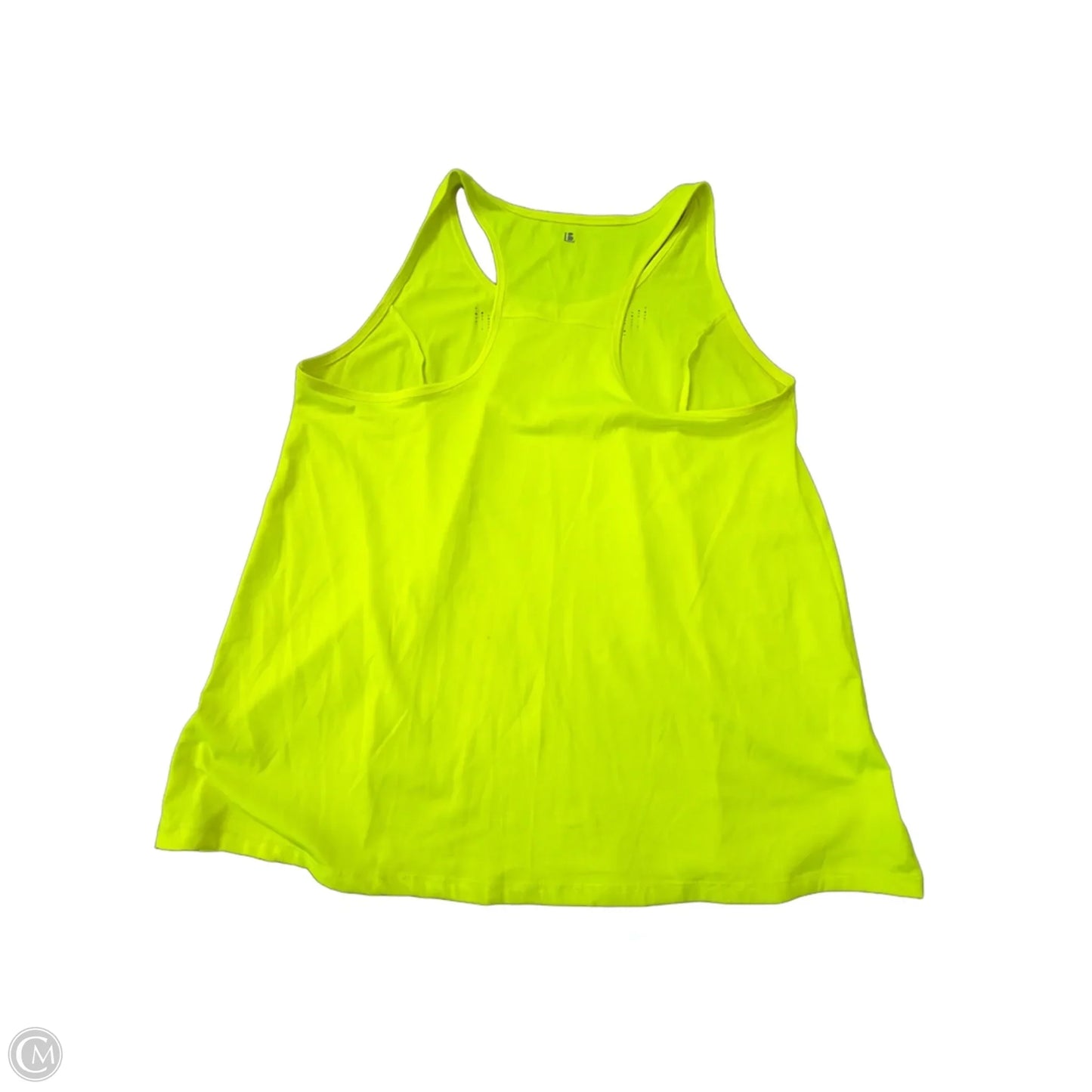 Athletic Tank Top By Clothes Mentor In Yellow, Size: Xl