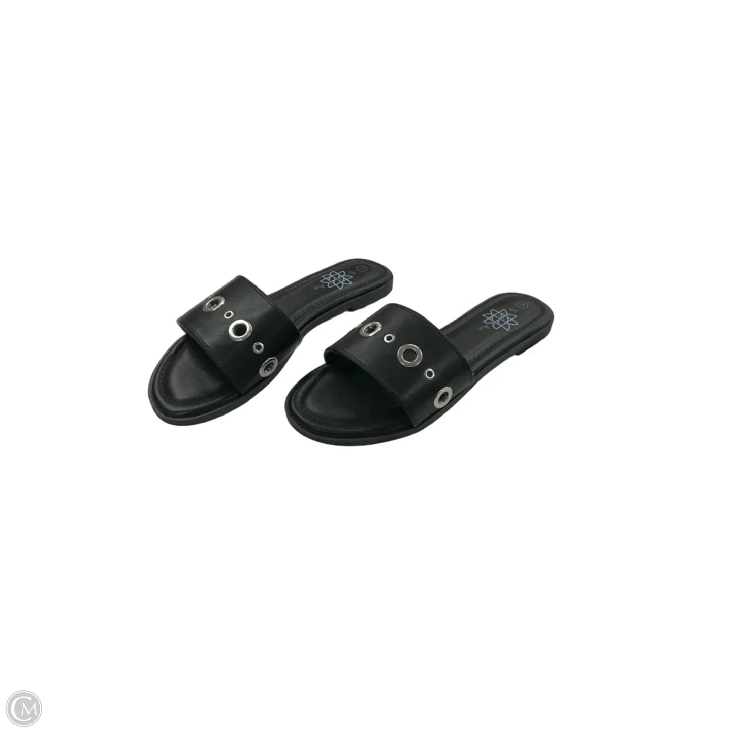 Sandals Flats By Clothes Mentor In Black, Size: 7