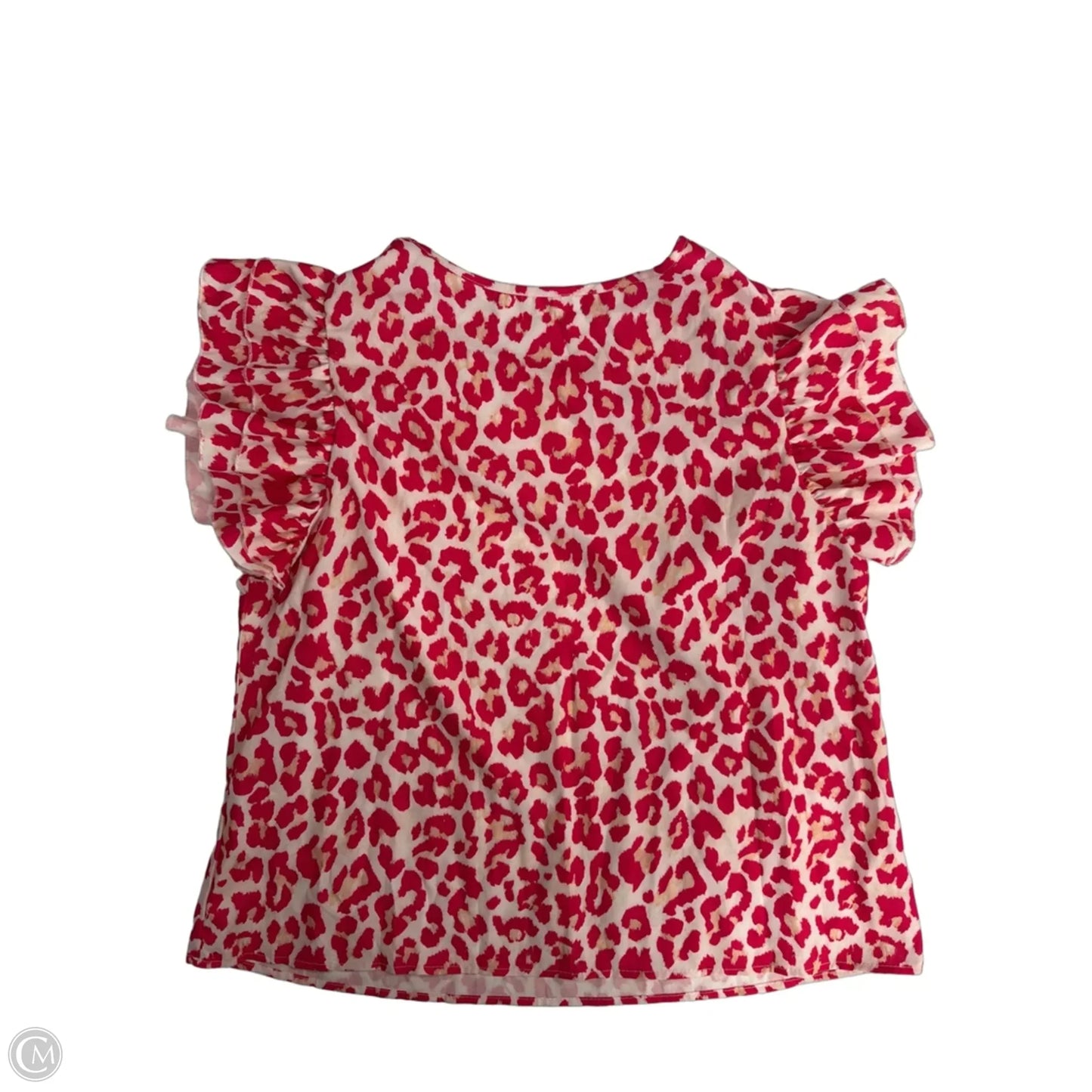 Top Short Sleeve By Clothes Mentor In Pink & White, Size: Xl