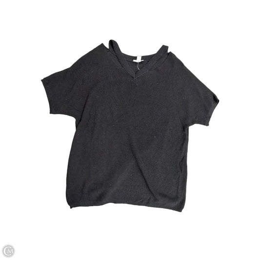 Sweater Short Sleeve By Westport In Black, Size: M