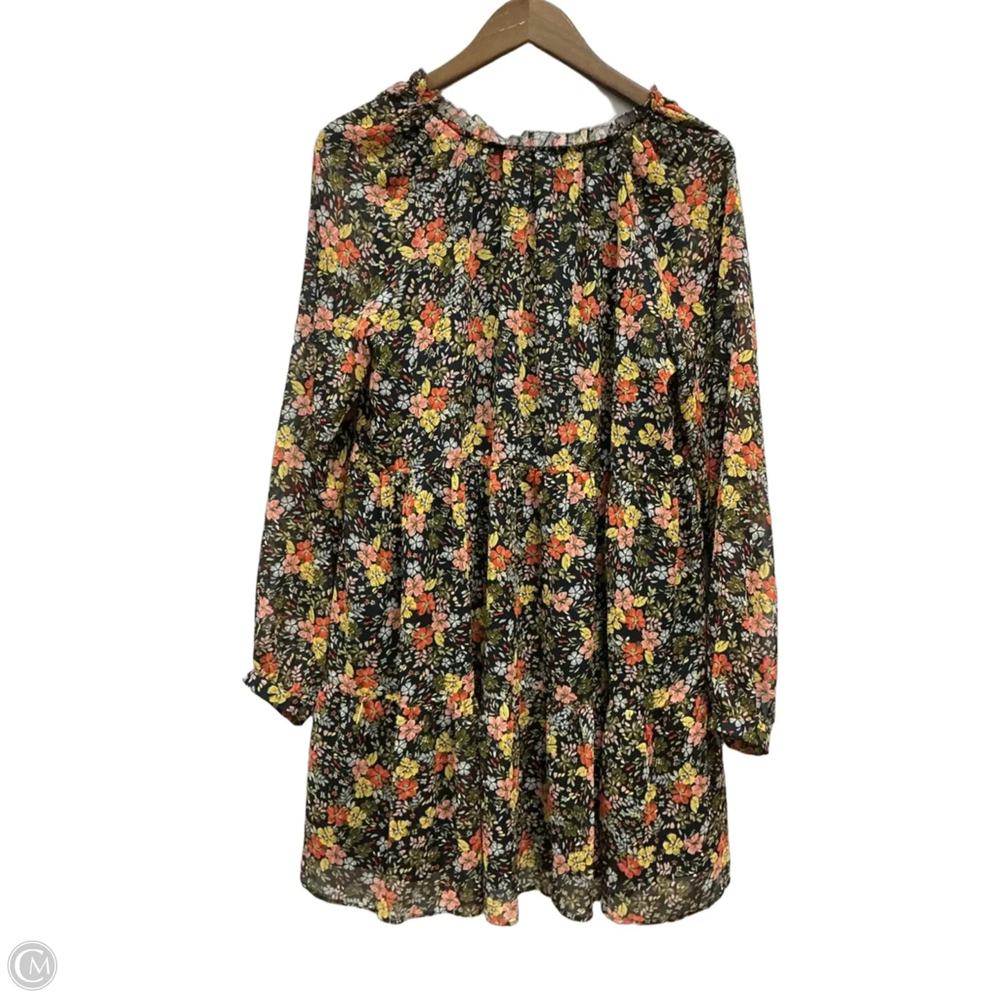 Dress Casual Midi By Loft In Floral Print, Size: M