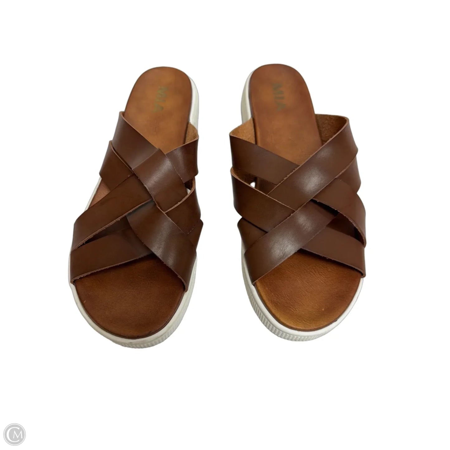 Sandals Flats By Mia In Brown, Size: 10