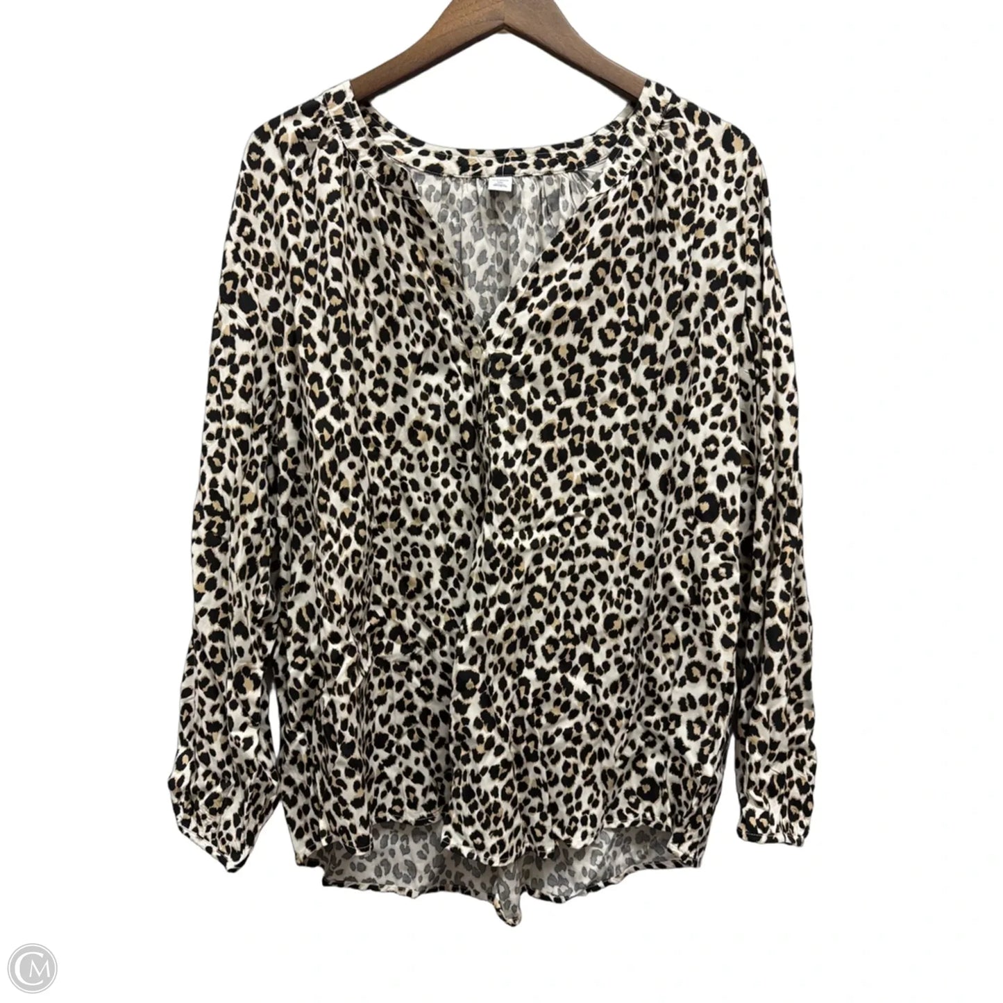 Top Long Sleeve By Old Navy In Animal Print, Size: 2x