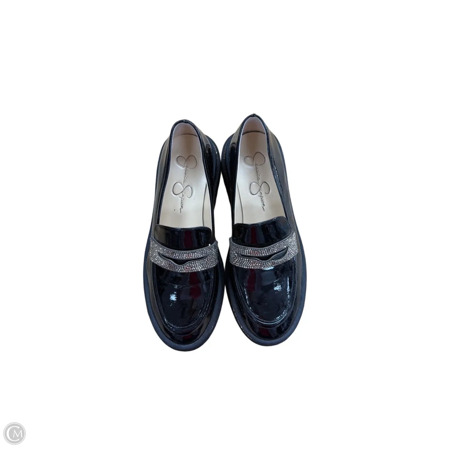 Shoes Flats By Jessica Simpson In Black & Gold, Size: 8.5
