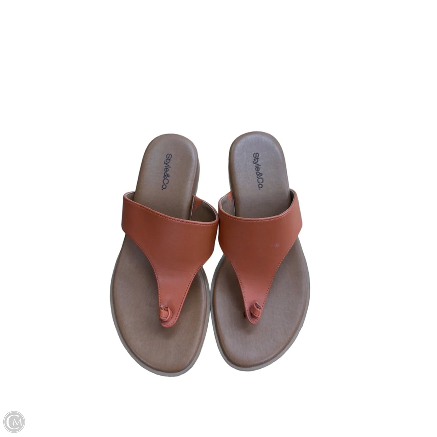 Sandals Flats By Style And Company In Orange, Size: 6