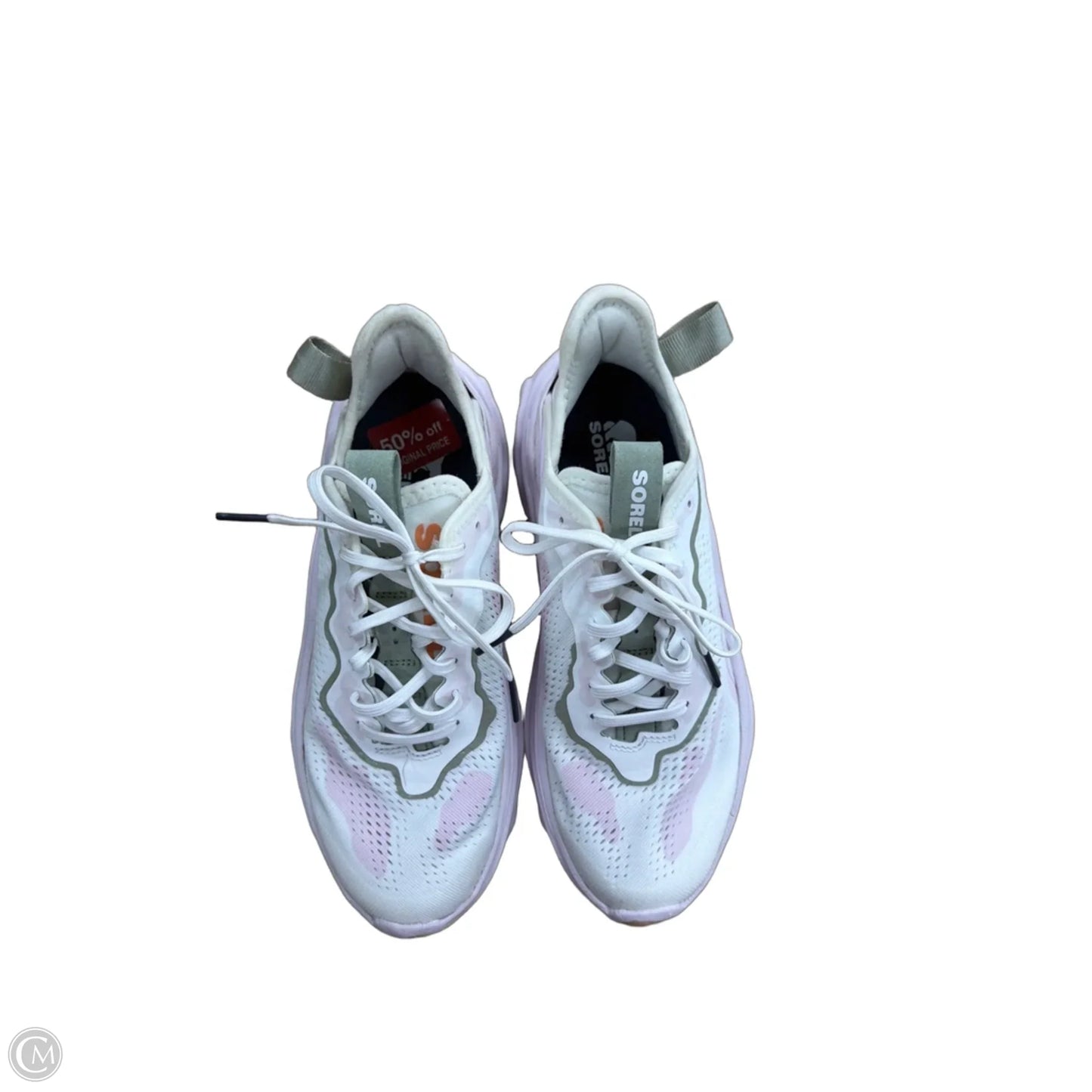 Shoes Athletic By Sorel In Pink & White, Size: 6.5