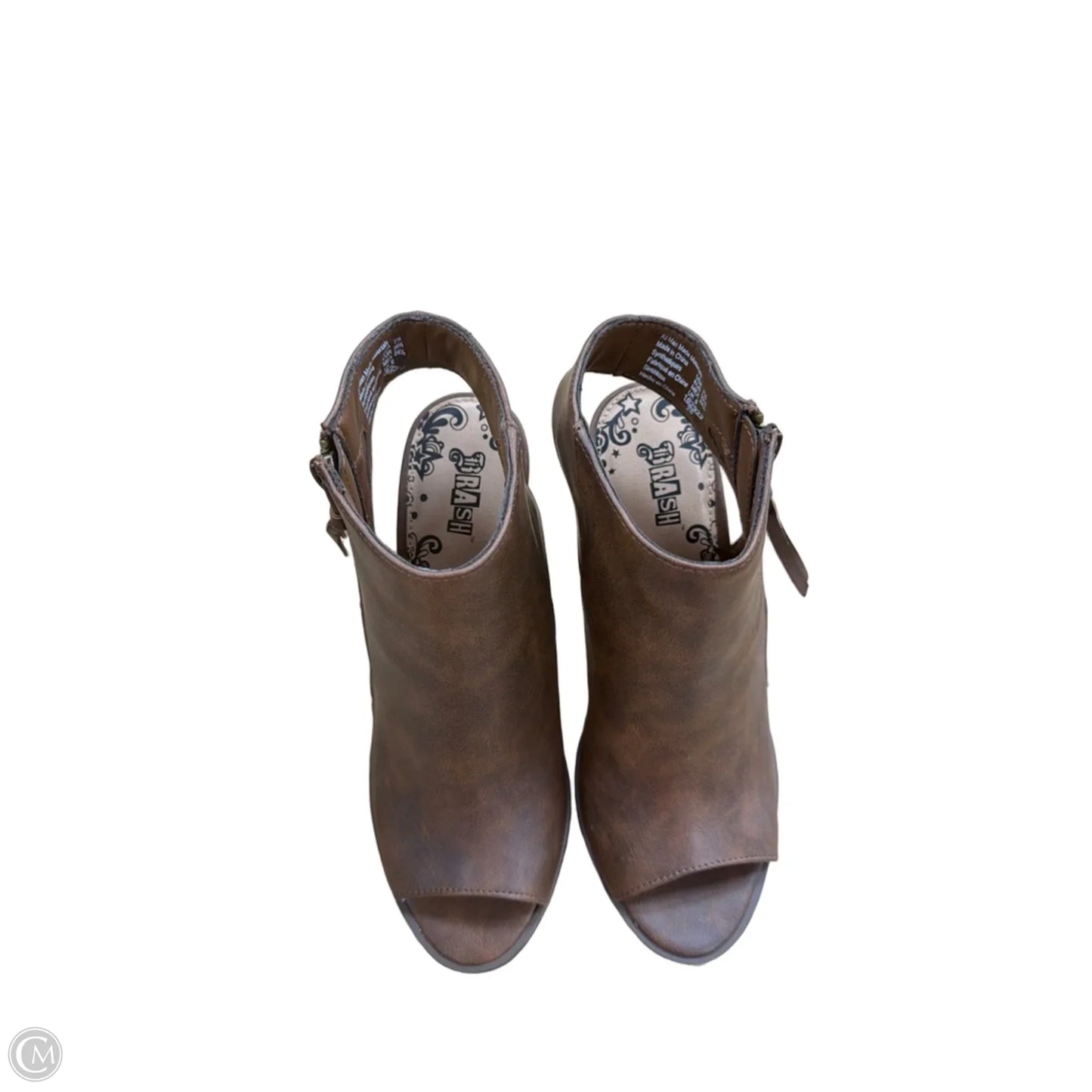 Sandals Heels Block By Brash In Brown, Size: 7.5