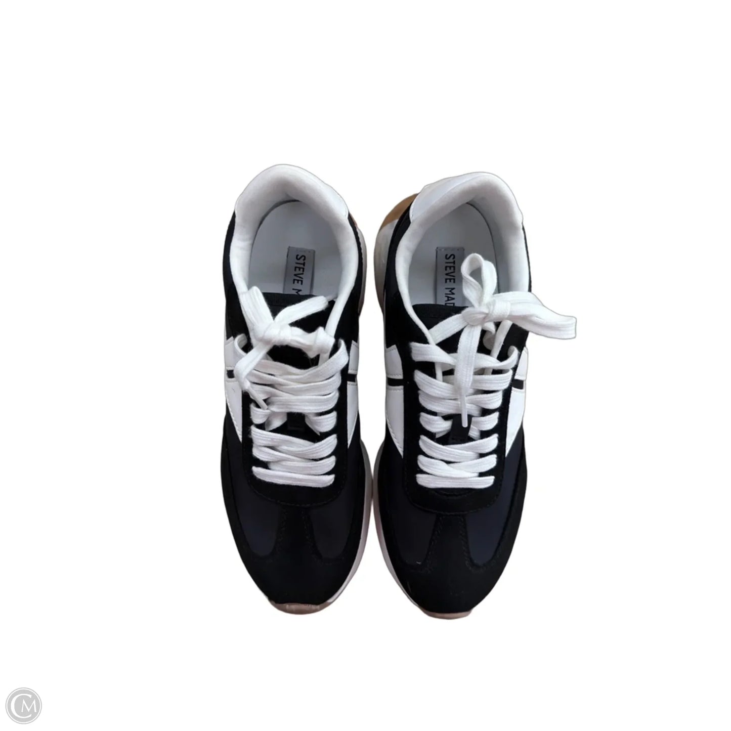 Shoes Sneakers By Steve Madden In Black & White, Size: 8