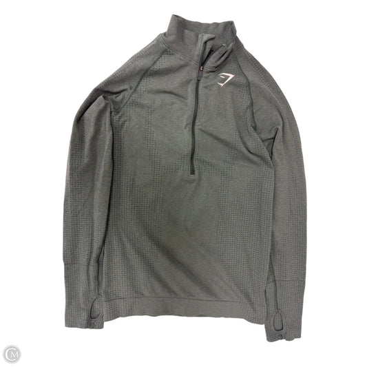 Athletic Top Long Sleeve Collar By Gym Shark In Green, Size: S
