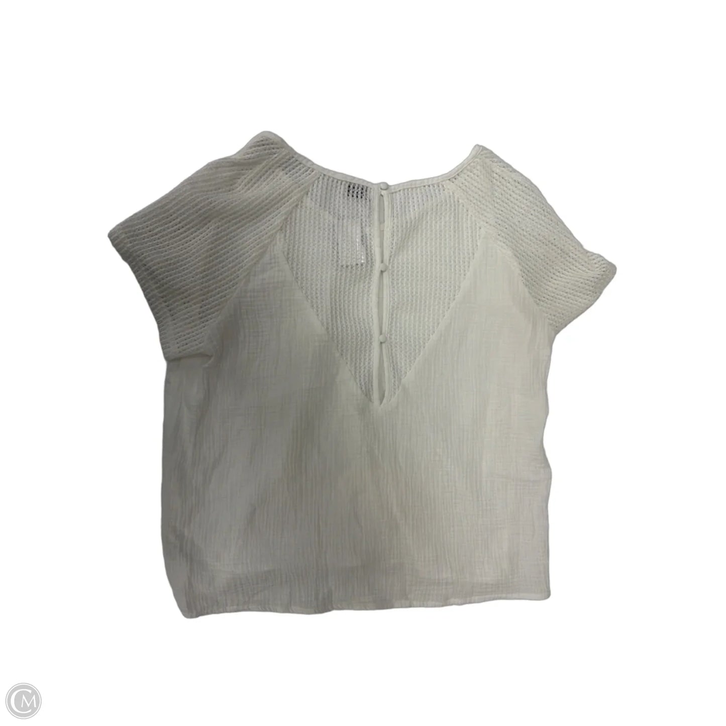 Top Short Sleeve By Cupshe In White, Size: L