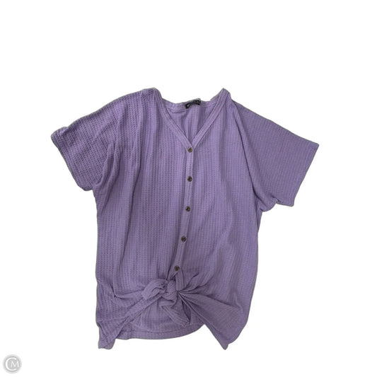 Top Short Sleeve By Miholl In Purple, Size: L