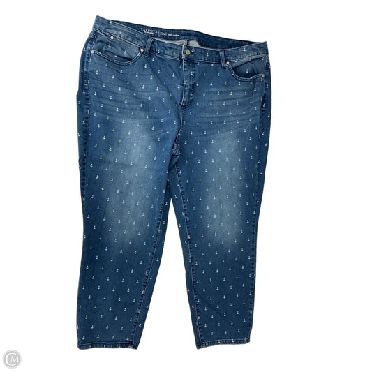 Jeans Straight By Talbots In Blue Denim, Size: 22