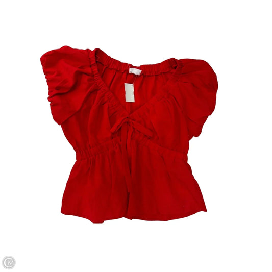 Top Short Sleeve By Sienna Sky In Red, Size: L