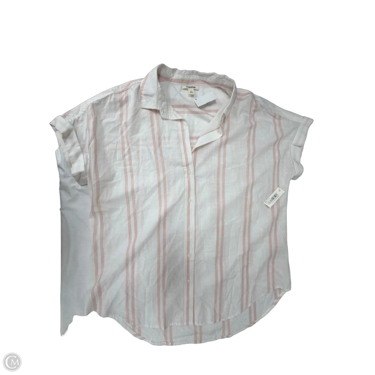 Top Short Sleeve By Clothes Mentor In Plaid Pattern, Size: L