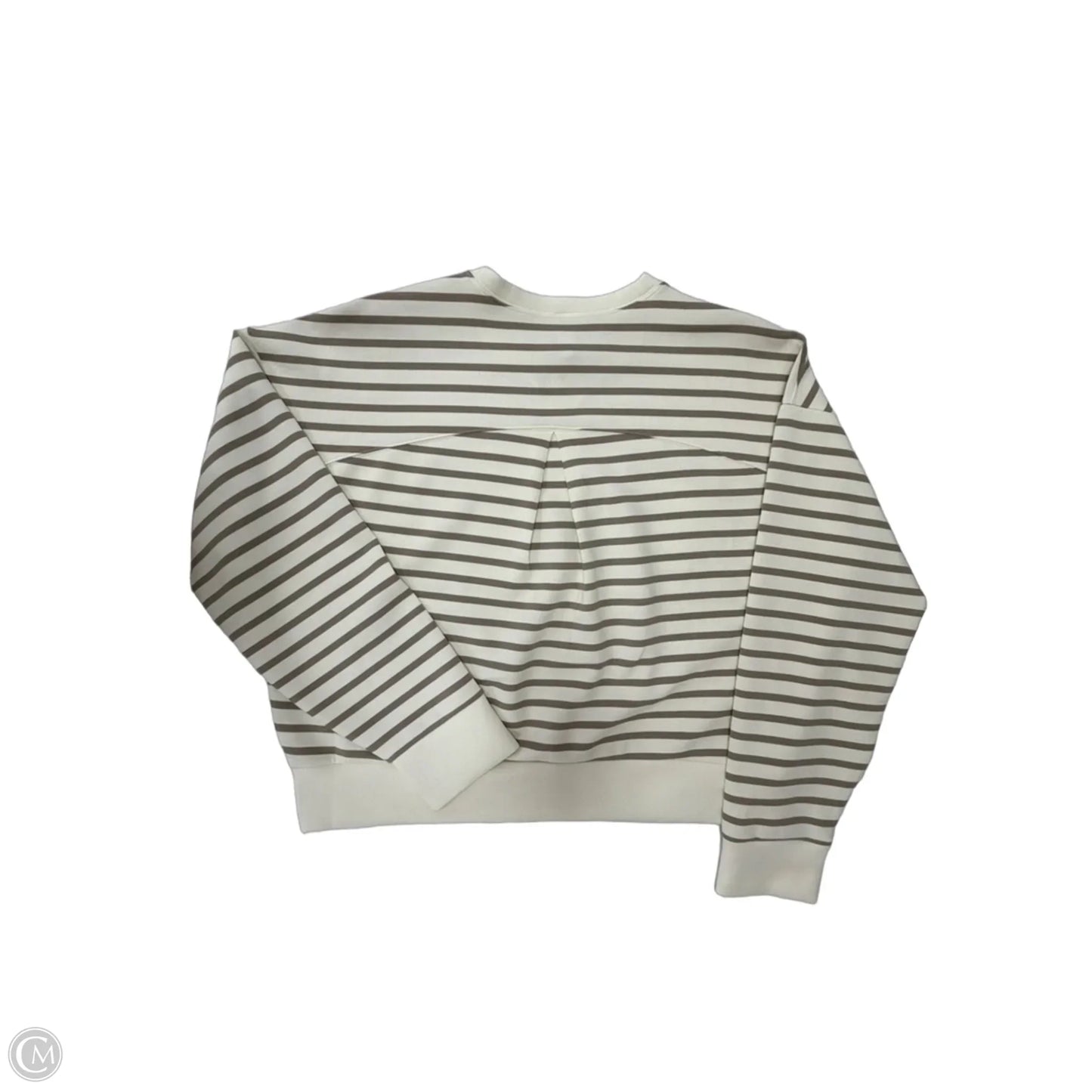 Athletic Top Long Sleeve Crewneck By Spanx In Striped Pattern, Size: L